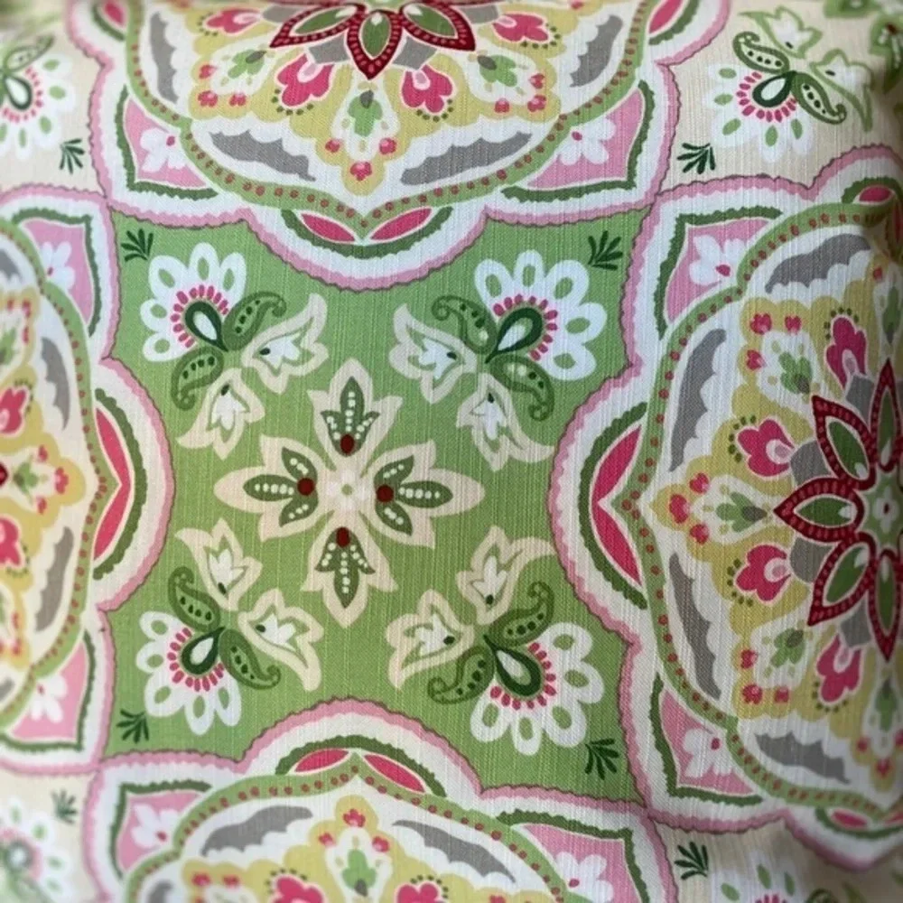 Pink and Green  accent pillow shams NWOT